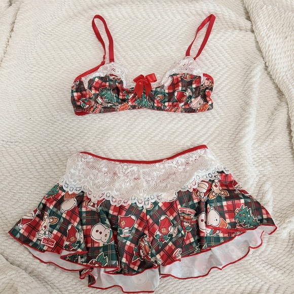 Other Other - Sexy holiday christmas lingerie set costume A-Cup bra size